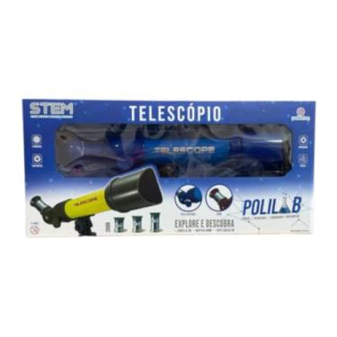 Imagem de Telescópio Astronômico Brinquedo Educacional Foco Ajustável - Azul
