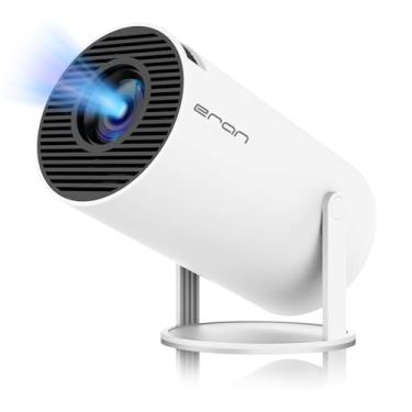 Imagem de Mini projetor portátil HY300 Pro, suporta 4K 1080p com WIFI6 5G sem fio 5.0 Bluetooth Android 11.160 ANSI, rotação de 180°, correção trapezoidal automática, projetor de vídeo de tela de 88.9 cm-330.2