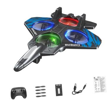 Imagem de simhoa Avião de controle remoto Hobby Helicóptero 6CH à prova d'água USB recarregável anticolisão para crianças e adultos de 8 a 16 anos Modelo de caça, Bateria única Azul