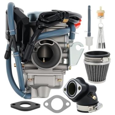 Imagem de Carburador de 150cc 24 mm para GY6 125cc 150cc 152QMI 157QMJ PD24J Motor para motocicleta, scooter, quadriciclo, kart com coletor de admissão, filtro de ar