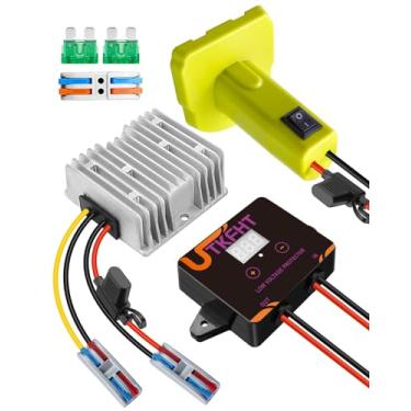 Imagem de Conversor de tensão descendente de 18 V para 12 V compatível com bateria Ryobi 18 V, regulador de tensão CC 15A MAX 120W, adaptador de bateria de roda elétrica, conversor abaixador com proteção de