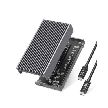 Imagem de Compartimento SSD GEWOKLIY sem ruído de 40 Gbps M.2 NVMe 8 TB USB-C