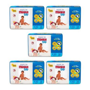 Imagem de Kit Fralda Turma da Mônica Baby Jumbo  - Tam XXG - 80 Fraldas - ATACAD