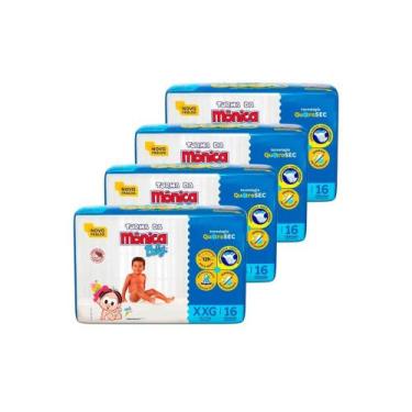 Imagem de Kit Fralda Descartável Turma da Mônica Baby Jumbo  - Tam XXG - 64 Fral