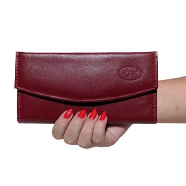 Imagem de Carteira Longa Feminina Couro Moderna Porta Cnh Notas Cartão - Cac Cou