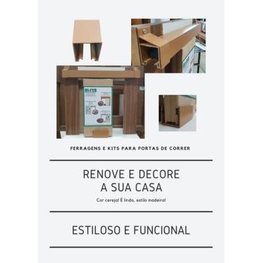 Imagem de Kit Sobrepor - Ferragens de 160cm para Porta de Correr até 80cm - AL-F