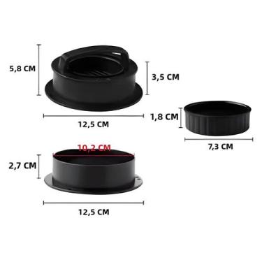 Imagem de Prensa Redonda 3 Em 1 Para Hambúrgueres, Grelha Para Carne, ABS De Qua