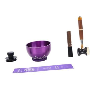 Imagem de Dynwave Conjunto de tigelas tibetanas para canto, ornamento para meditação, tigela com bastões para meditação de mesa, B5