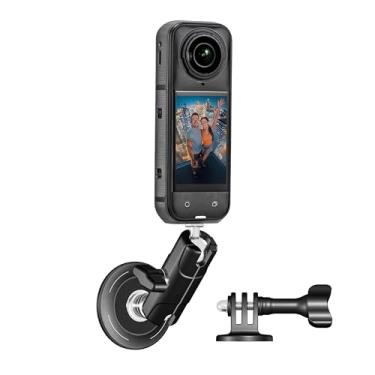 Imagem de Suporte magnético para Insta360 Go Ultra X5 X4 Metal Magnet Steering 360 Quick Car Holder Adaptador de parafuso 1/4 para GoPro Hero 13 12 MAX 2 para DJI Osmo Action 5 4 Nano 360/AKASO Acessórios