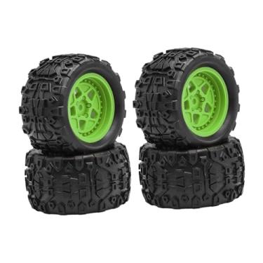 Imagem de Dynwave 4 peças de pneus RC de reposição em escala 1/18, dureza de 50 graus com padrão de dentes, aros de roda de 5 raios, diâmetro de 72,5 mm, Verde