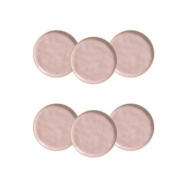 Imagem de Conjunto de Pratos de Sobremesa Porto Brasil Bio Litchi Rosa Claro 21,5cm - 6 Peças