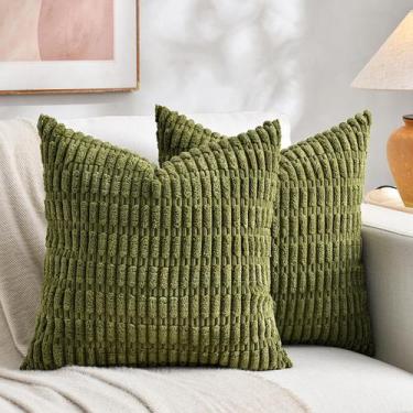 Imagem de Capas de almofada Fancy Homi Boho Moss Green 60x60cm, pacote com 2