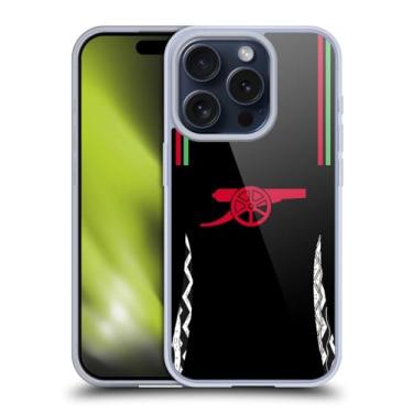 Imagem de Head Case Designs Capa de gel macio oficialmente licenciada Arsenal FC Away 2024/25 compatível com Apple iPhone 15 Pro