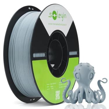 Imagem de Creality Filamento de impressora 3D colorido Soleyin Ultra PLA 1,75 mm, 300 mm/s Precisão de alta velocidade +/- 0,02 mm, resfriamento e modelagem rápidos, carretel de 1 kg (1 kg) (cinza)