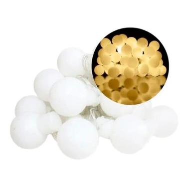 Imagem de 2X Cordão Fio Varal 2M 20 Bolinhas Led Pilha Luz Branco Quen