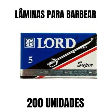 Imagem de Kit 200 Lâminas Lord Inox para Barbear Aço Inoxidável - Lord Saloon