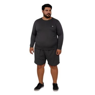 Imagem de Camiseta Manga Longa Com Proteção UV FPS50 Plus Size - Roger, G2, Cinz