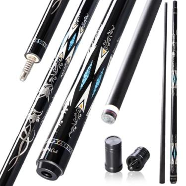 Imagem de Banly 2025 Novo bastão de taco de bilhar de fibra de carbono 147.3 cm bastões de sinuca profissionais de baixa deflexão com junta de 3/8 * 9 pinos e ponta de 12,5 mm
