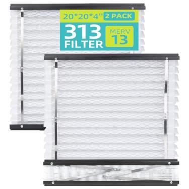 Imagem de Pacote com 2 filtros de ar 313 compatíveis com purificadores de ar AprilAire Whole House modelo 1310, 2310, 3310, 4300 - MERV 13, tamanho: 50 x 50 x 10 cm