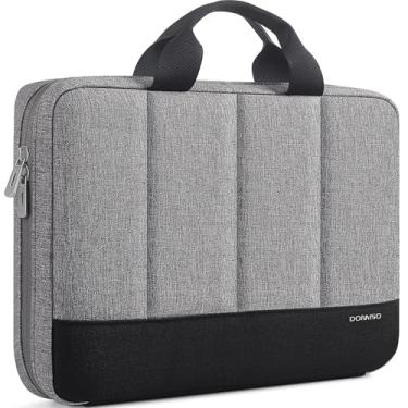 Imagem de DOMISO Capa para MacBook Pro 14 2024 M4 à prova d'água para laptop com alça rápida proteção à prova de choque para MacBook Pro 14 polegadas Slim Fit, cinza
