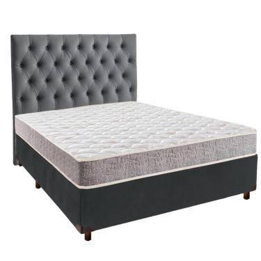 Imagem de Cama Box + Colchão Casal D23 D23 Inducol + Cabeceira Estofada