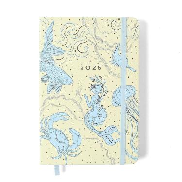 Imagem de Agenda planner diária 14x21 Áqua Off White 2026 Cicero