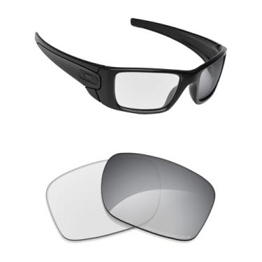 Imagem de Alphax Lentes de substituição adaptáveis fotocromáticas espelhadas não polarizadas de titânio para óculos de sol Oakley Fuel Cell OO9096