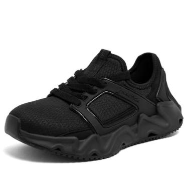 Imagem de Nautica Tênis de corrida infantil | Sapatos confortáveis para meninos e meninas | Tamanhos para crianças grandes e pequenas - (Lace-Up/Bungee) Manalapin, Preto Mono-mazi, 17