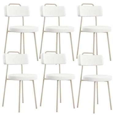 Imagem de Kit 06 Cadeiras Decorativas Estofada Sala Jantar Barcelona Arena L02 F