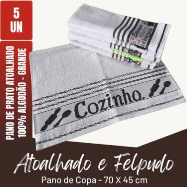 Imagem de Kit Com 05 Pano De Prato - Atoalhado - Felpudo - 70x45 - Estampas Vari