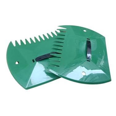 Imagem de Bothyi Coletores de folhas, pás de folhas, garras, ferramentas portáteis de jardinagem, ancinhos manuais para limpeza de lixo, trabalhos no quintal, resíduos, Retângulo Verde Escuro