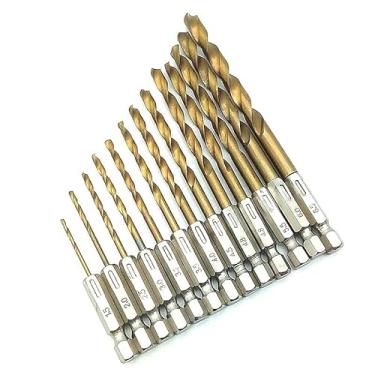 Imagem de WZFC 13 peças de brocas de aço escareador de 1,5 a 6,5 mm, haste sextavada, troca rápida, conjunto de brocas de cobalto