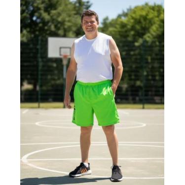 Imagem de Bermuda Short MasculinO Plus Size Tactel Praia Mauricinho Cós Elástico