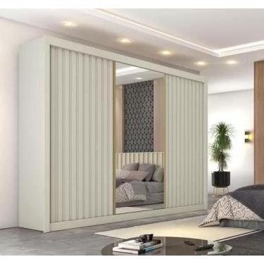 Imagem de Guarda Roupa Casal 3 Portas Ravena-Off White Móveis Europa