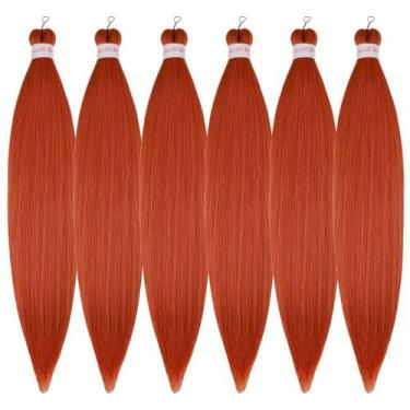 Imagem de Braiding Hair Gozill Ginger Orange, pré-esticado, 26", 6 pacotes