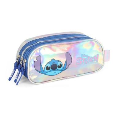 Imagem de Estojo Triplo Prata Stitch Disney Classics Holográfico - Luxcel