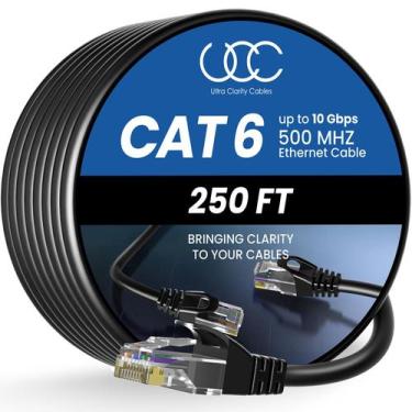 Imagem de Cabo Ethernet Cat6, cabos Ultra Clarity, 76 m, 10 Gbps, RJ45 - Ultra C