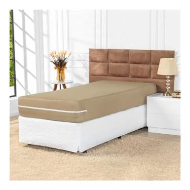 Imagem de Capa de Colchão com Ziper Solteiro (Avelã)