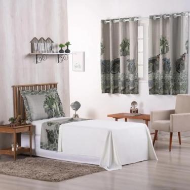 Imagem de Jogo de Cama Infantil Solteiro, 3 Peças, Estampa Digital, 300 Fios, para Menino e Menina (Dinos)