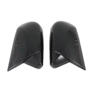 Imagem de Grade de carro para farol traseiro para sobrancelha compatível com C-HR 2017 asa de teto traseiro alça de tigela tira de acabamento de carbono decoração (capa de espelho retrovisor 3)