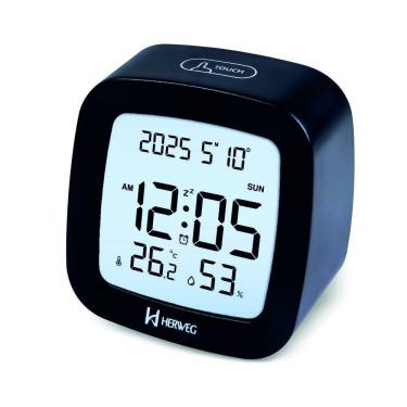 Imagem de Despertador Digital Preto Herweg 2996 único