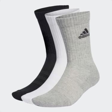 Imagem de Kit Meia Masc Longo Adidas Crew 3 Pares Ic1311-(Vazio), Grey, 38/40