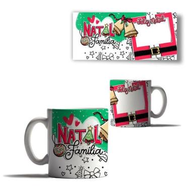 Imagem de Caneca Porcelana Natal Sua foto Papai Noel Neve Arvore Amor - Enjoy Sh