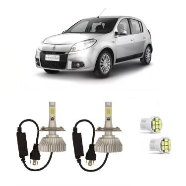 Imagem de Kit Lâmpadas Super Led Farol Alto Baixo Sandero 2008 à 2013