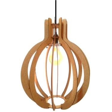 Imagem de Luminária Teto Tipo Pendente Jupiter Mdf - Completa Cor: Mdf Cru