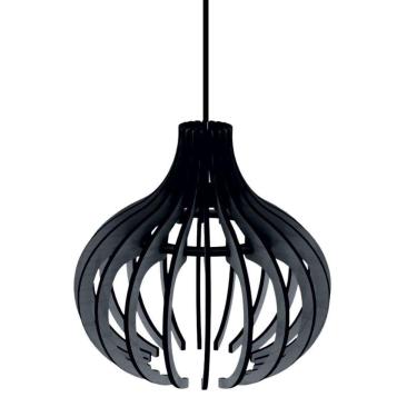 Imagem de Luminária Teto Tipo Pendente Diana Mdf - Completa Cor: Preta