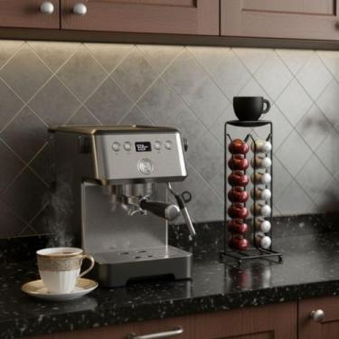 Imagem de Suporte p/ 28 Cápsulas de Café Nespresso Organizador Preto - Ke Home