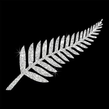 Imagem de Adesivo decalque brilhante de PVC brilhante com planta de samambaia da Nova Zelândia para carros, laptops, motocicletas, parede, janela, bagagem, capa de arranhão, porta, multisuperfície (branco)