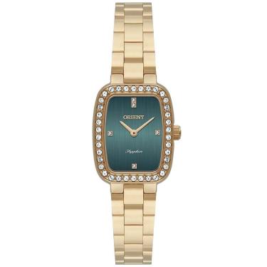 Imagem de Relógio Orient Feminino Ref: Lgss0070 D1kx Retangular Dourado