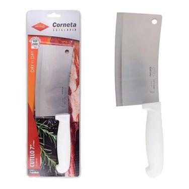 Imagem de Cutelo 7 Polegadas Corneta Cabo Branco Lamina 3 Mm